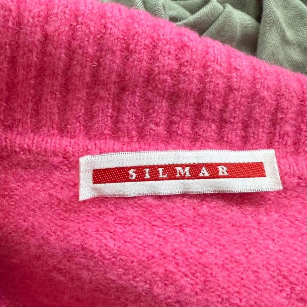 Double zip vintage 2000s pink patterned jumper