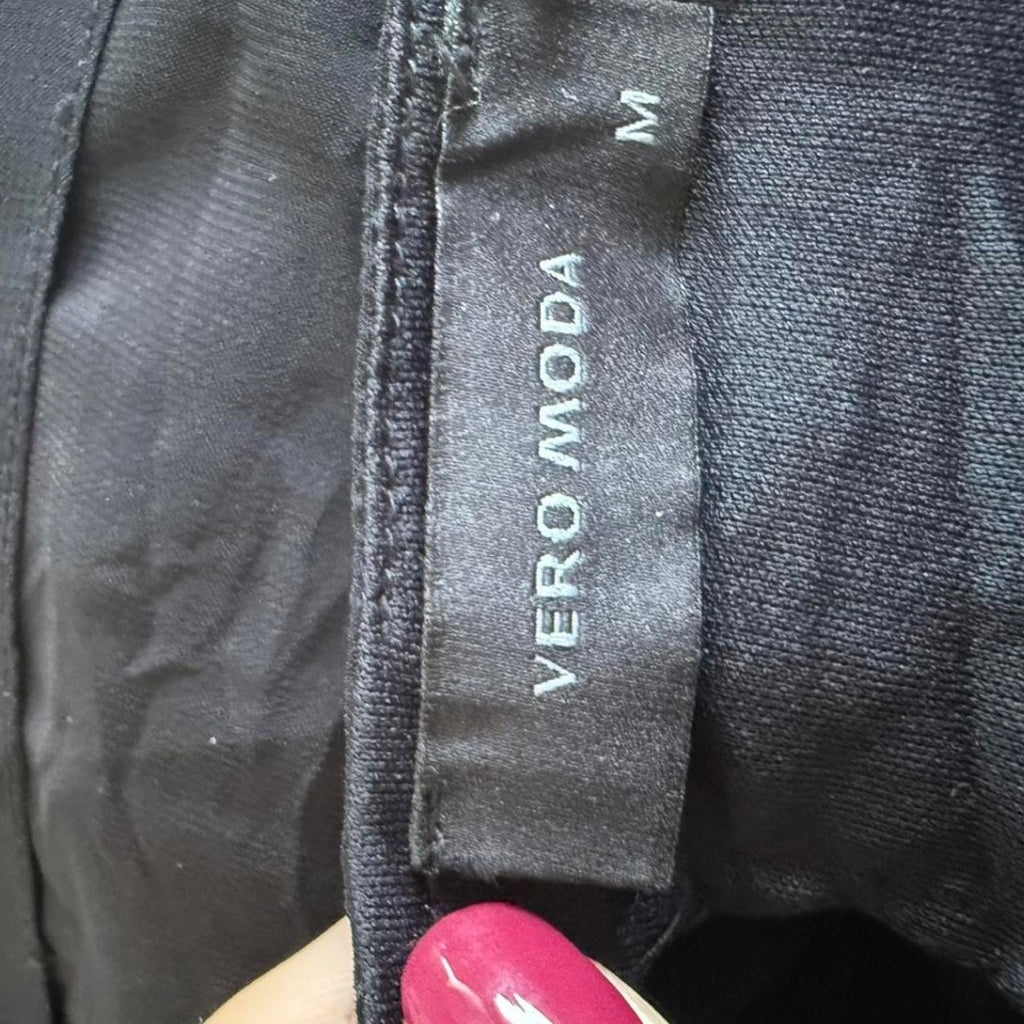 Black double layered chiffon cami