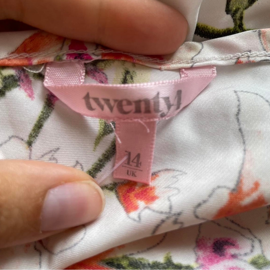 Vintage floral satin cami top